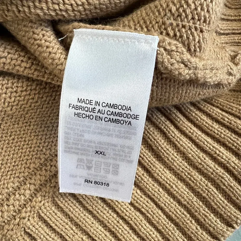 Lucky Brand Crewneck Jaquard Pattern Ribbed Sweater XXL